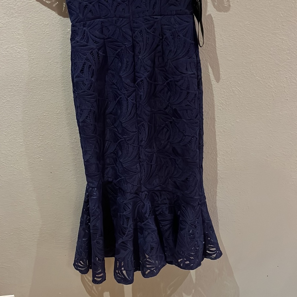 Kay Unger New York Zoey Lace Tea Length Dress - Picture 13 of 17